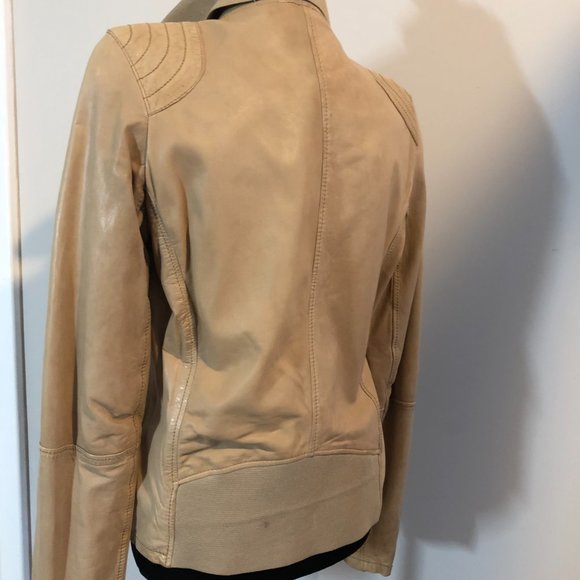KOC Tan Lightweight Leather Jacket - Picture 2 of 8